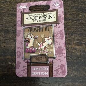 Disney California Adventure Food And Wine Festival Pin 2020 Chip and Dale
